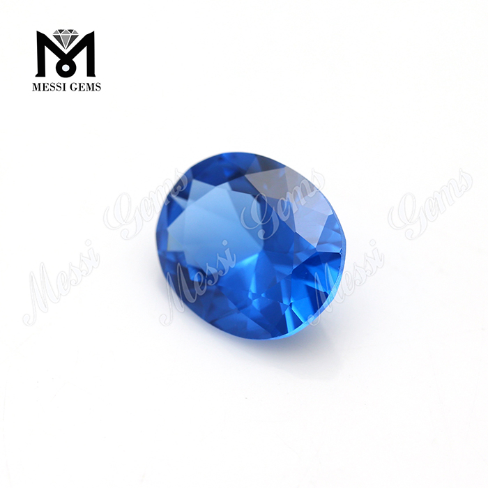 Oval Figura 9x11mm Machina Cut Synthetica 120# Blue Spinel Stone