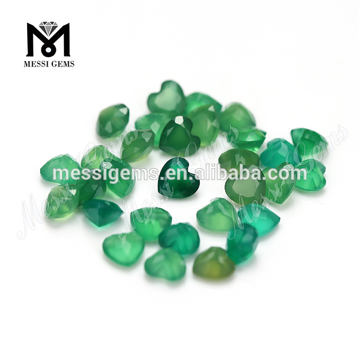 Cor 6x6mm achates viridis lapis pretiosus incisus