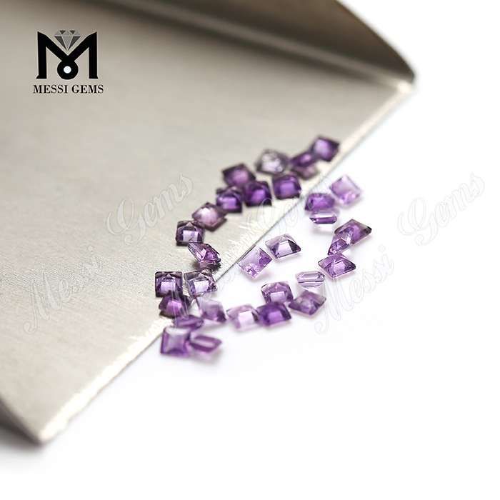 Natural Gemstone 2.5mm Quadratus Figura Amethystus Stone Prices Solve