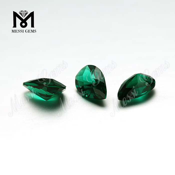 Top Machine Cut Smaragdus Gemstone Pear Shape Smaragdus Stone