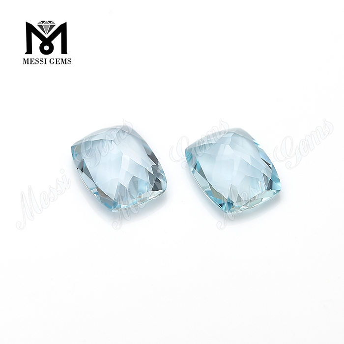 Clean Quality Longated Cushion Natural Aquamarine Lapides