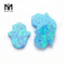 Lab Partum Syntheticum solve 11 x 13 x 2.5 mm Blue Opal Hamsa Gemstones