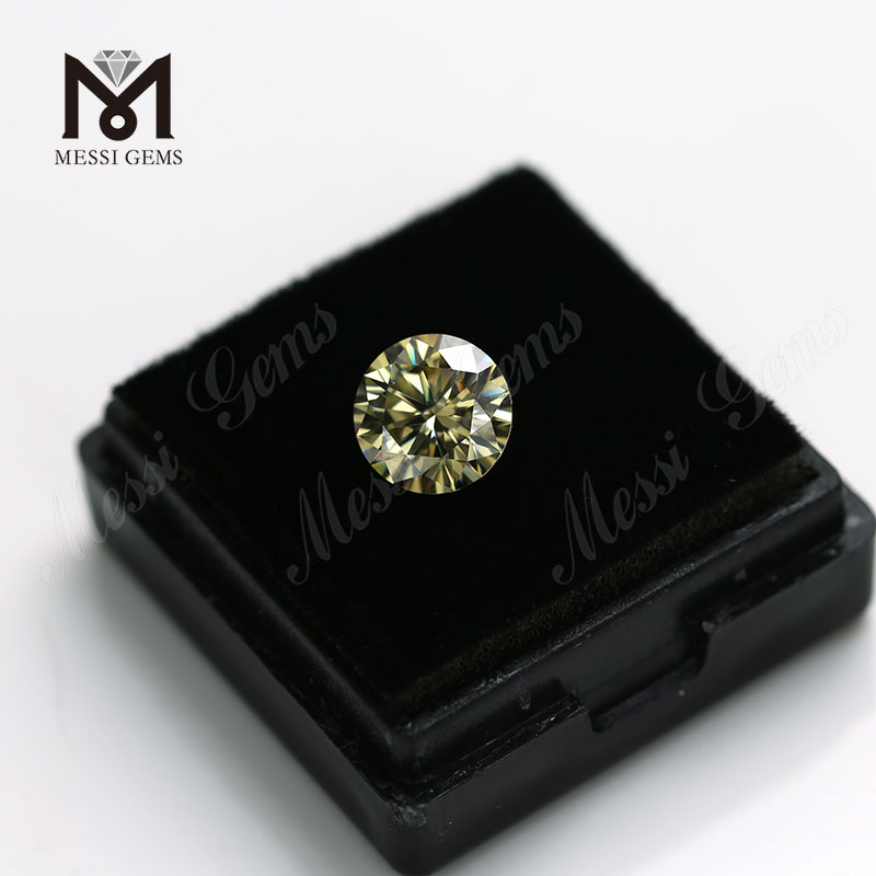 Factory Price solve Gemstone 1 Carat Brilliant Cut Yellow Moissanite Adamante