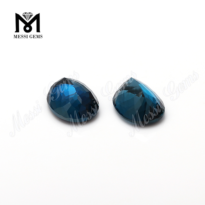 Naturalis ovalis sectis topazius lapidibus asperis pretio per carat london blue topaz