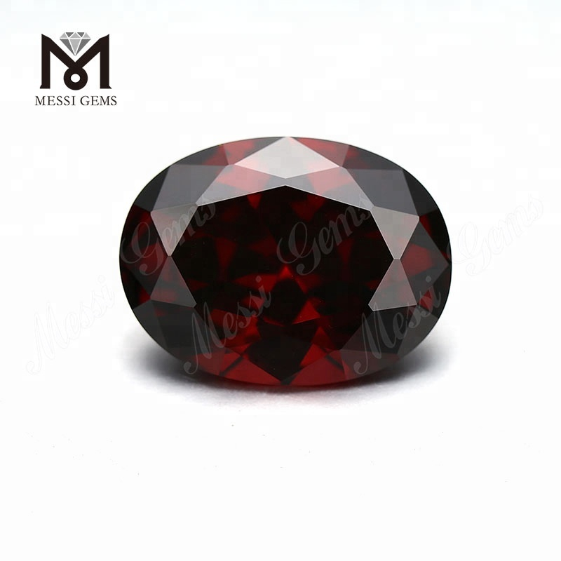 Tutus Garnet CZ Oval Faceted 10 x 12 mm laxus Cubicus Zirconia Gemstone