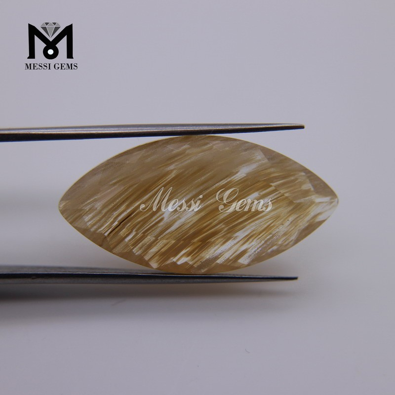 Marchionis Faceted Fake Naturalis Rutilated Quartz Stones solve Good Quality Price