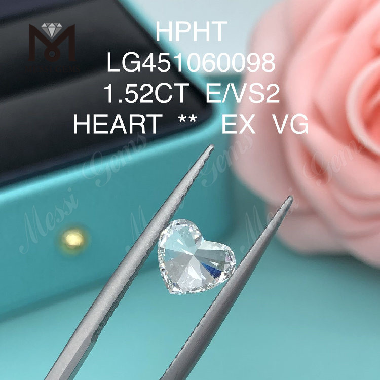 1.52carat COR FERE E VS2 HPHT lab adamantino crevit