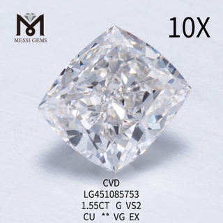 1.55 carat g vs2 cvd pulvinus cut lab crevit adamas officinas pretium