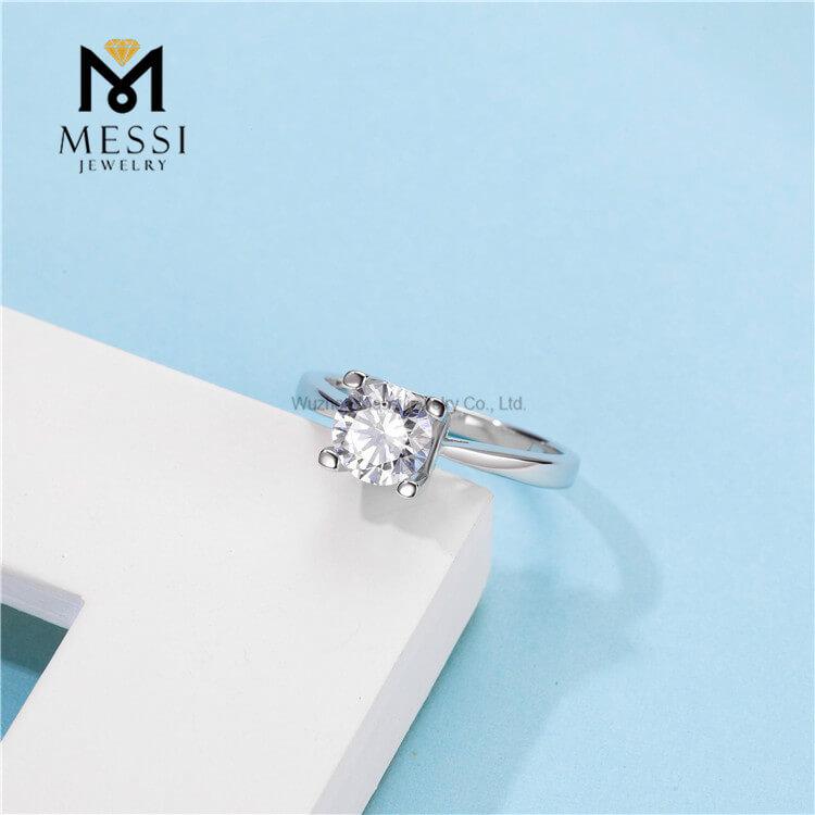 Tutus 14k 18k Aurum Plated Rings 925 Sterling Argentum Ring 1ct Moissanite Ringe
