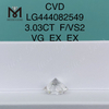 3.03 ct F VS2 Round lab diamonds VG Cut Grade