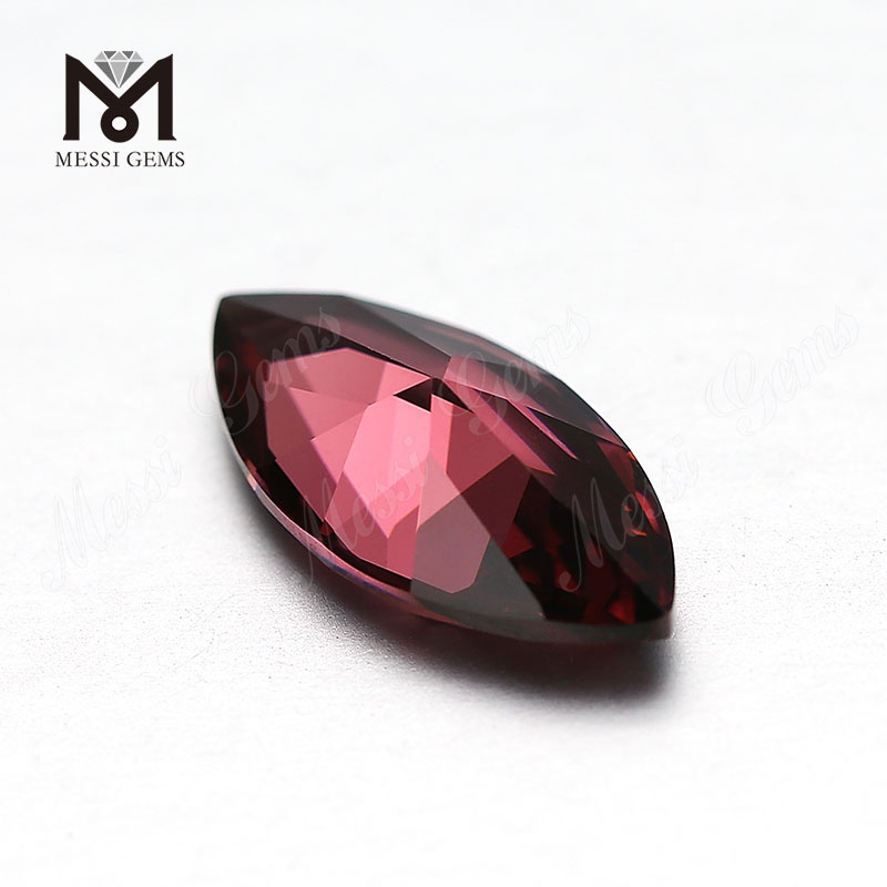 Tutus Marchio Cut Rhodolite 14*7mm CZ Cubicus Zirconia Stone