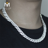 22inches Men's Hip-hop customized CZ Silver Cubanus Link Chain Necklace
