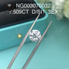 D round Solve Gemstone Synthetic Diamond SI1 1.509ct EX Cut