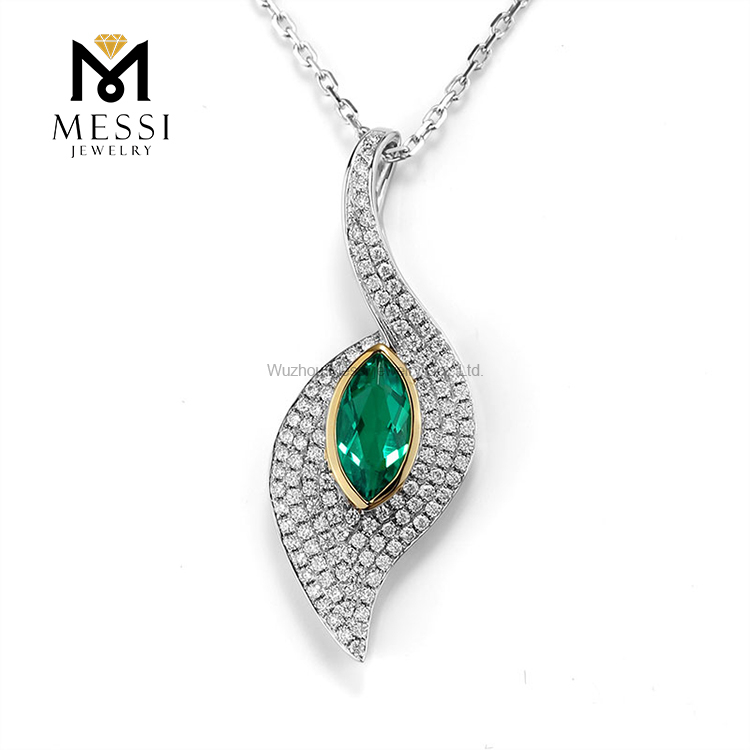 14k 18k aurum album 0.8ct MQ Gemmula smaragdi fabrica