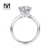 Messi Gemmae sterlingorum 925 anulus aureus 14k aurum plating femina donum 3ct annulus moissanita