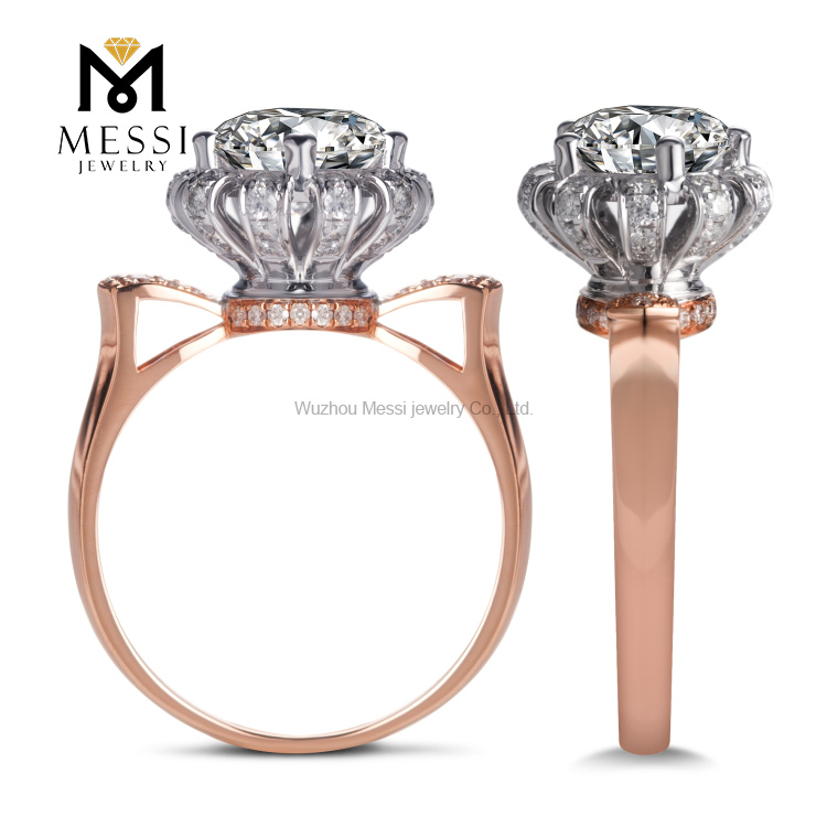 14K Rose Aurum Jewelry 2ct moissanite Nuptialis Ring Pro Women