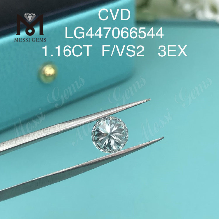 1.16 carat F VS2 Round EX Cut lab adamantibus