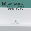1.71 carat D VS2 SPECIMEN Circum cut Seres Lab crevit crystallini in sale