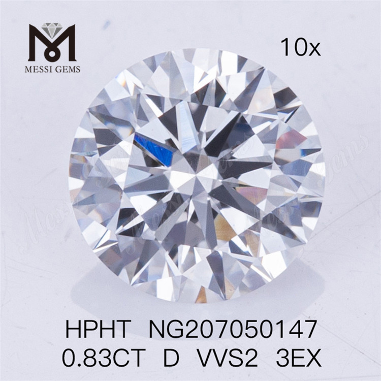 HPHT 0.83CT D VVS2 3EX Lab Diamonds 