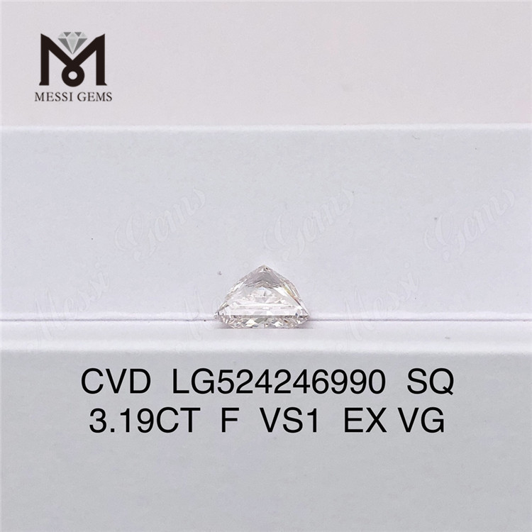 3.19CT CVD Diamond Lupum SQ F VS1 crevit lapis Pretium
