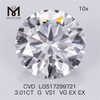 3.012carat G Color VS1 claritatem Factory Price instock Fast Shipping Lab Grown cvd diamond