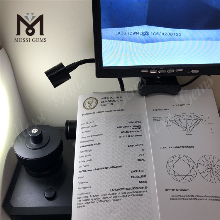 2.02ct H VS1 Certificatorium rotundum incisa IGI