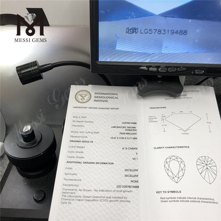 4,13ct e VS1 Ex solve Lab crevit Diamond CVD LG578319488 Pirum For Sale