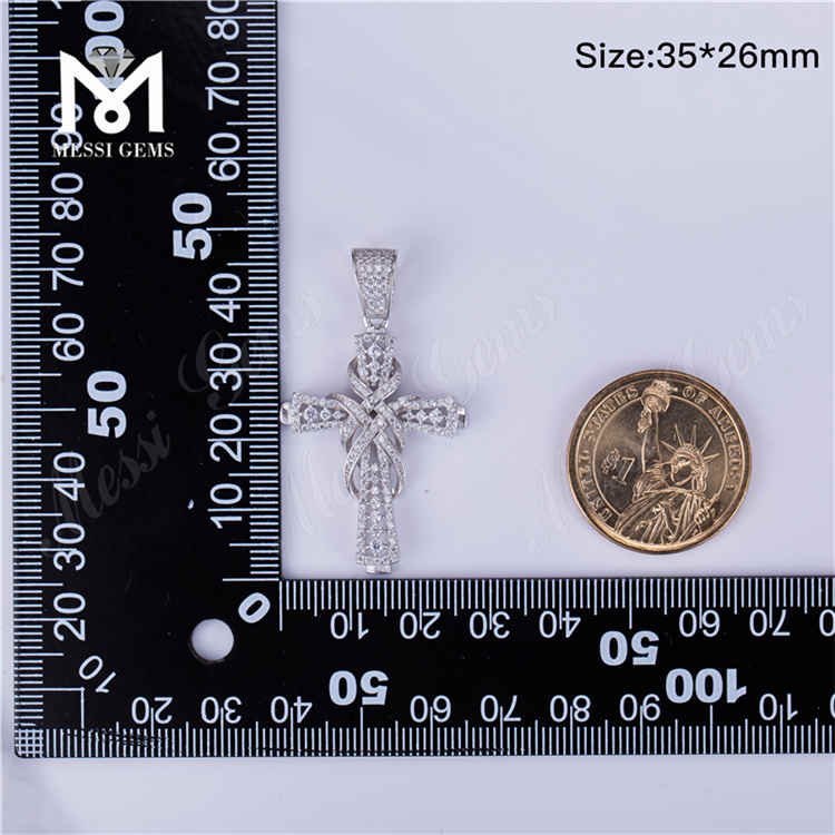 Rapper Moissanite hip Hop Cross Moissanite Argentum / aes / aes patris munera