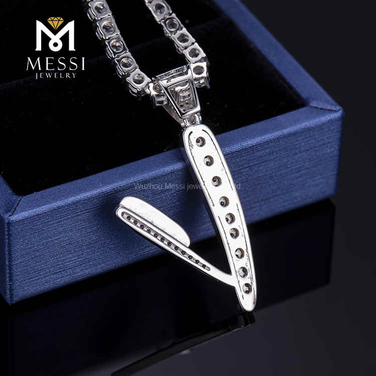 Novacula Hip-hop Men Fashion Jewelry Moissanite Pendant Necklace