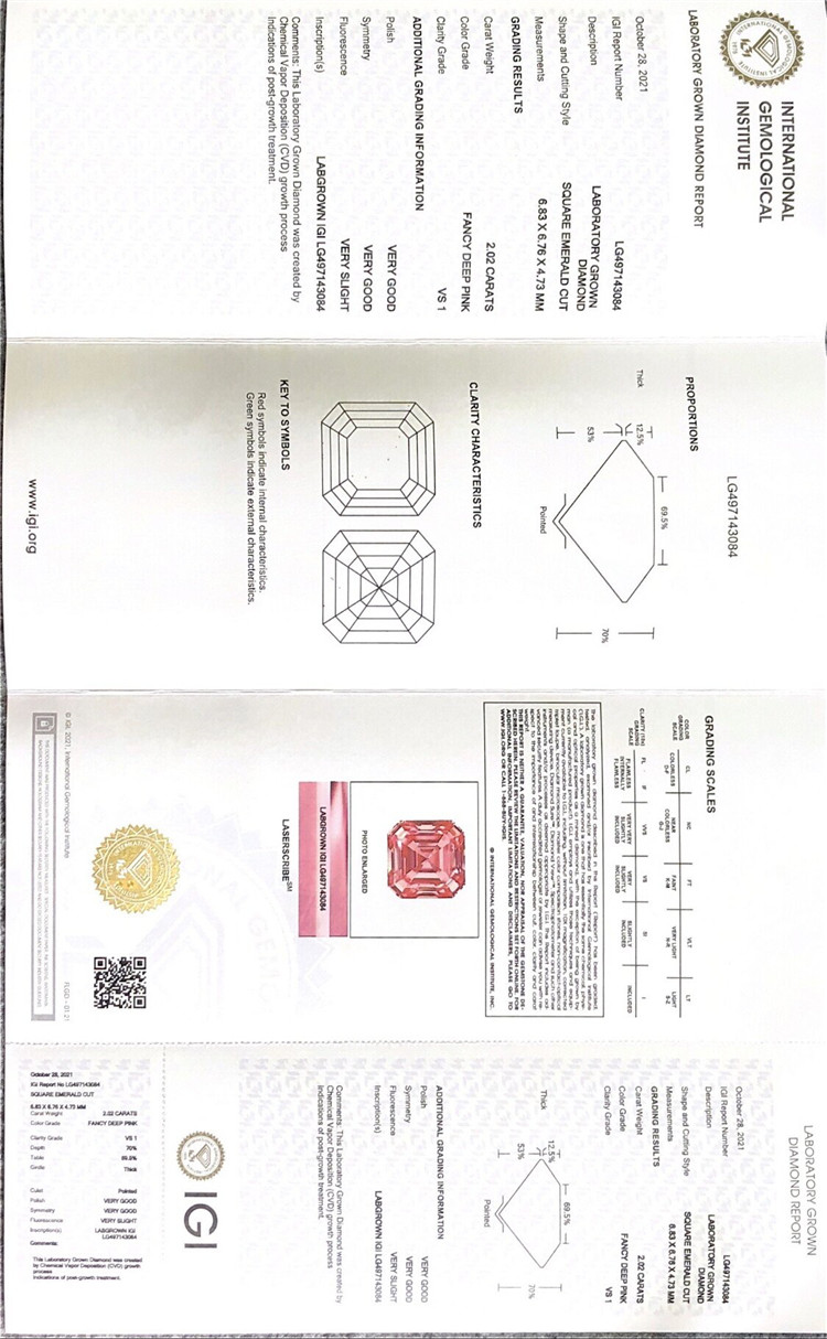 2.02ct Lab crevit crystallini manufacturer