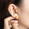 9-10mm Luxuria & Unique Jewelry 18k Designer Golden South Sea Pearl Earrings