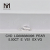 5.00CT PEAR E VS1 IGI fabrica adamantes fabrica pretioMessigems LG608380096 