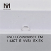 1.43CT E figura smaragdi IGI adamantibus VVS1 adamantibus distinctiva CVD LG529260551