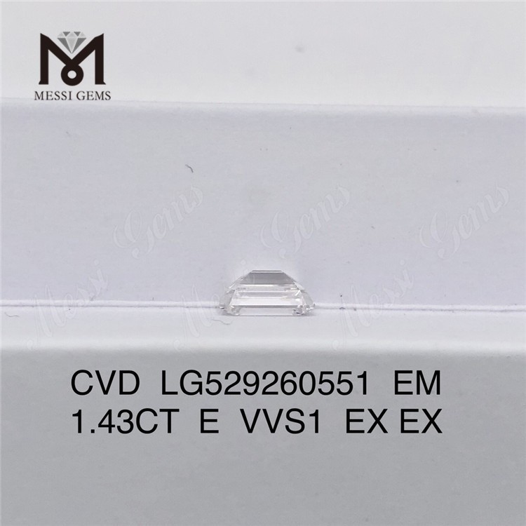 1.43CT E figura smaragdi IGI adamantibus VVS1 adamantibus distinctiva CVD LG529260551