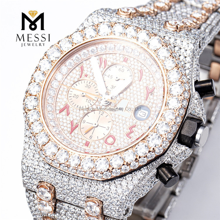 Urbanus et Stylish Moissanite Watch Mens ad homines