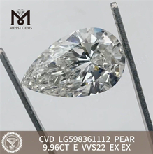 9.96CT PEAR Figura E VVS2 CVD Solvite Diamond Pectus LG598361112丨