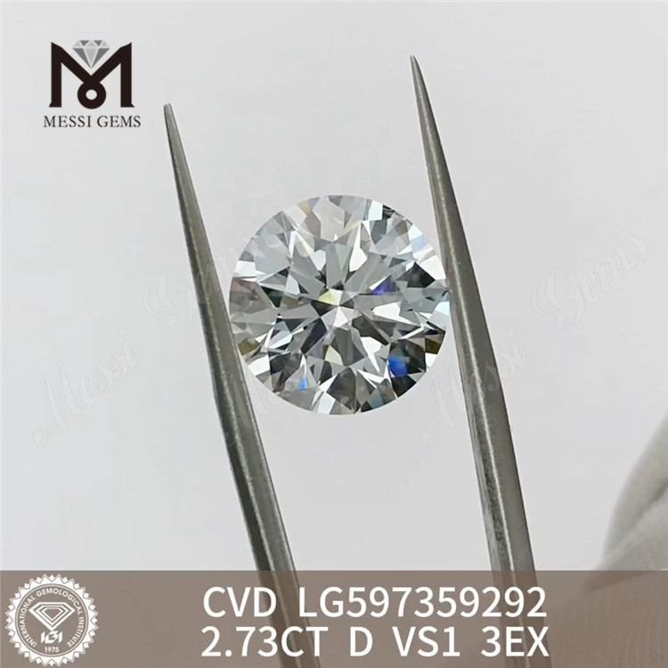 2.73ct igi certified adamantes D VS1 3EX High Quality CVD Diamond LG597359292丨Messigems