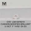 5.10CT F VVS2 CVD pulvinus optimus lab adamantibus LG613376319