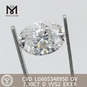 7.30CT Diamond Lab OV VVS2 D color CVD LG605348950丨Messigems