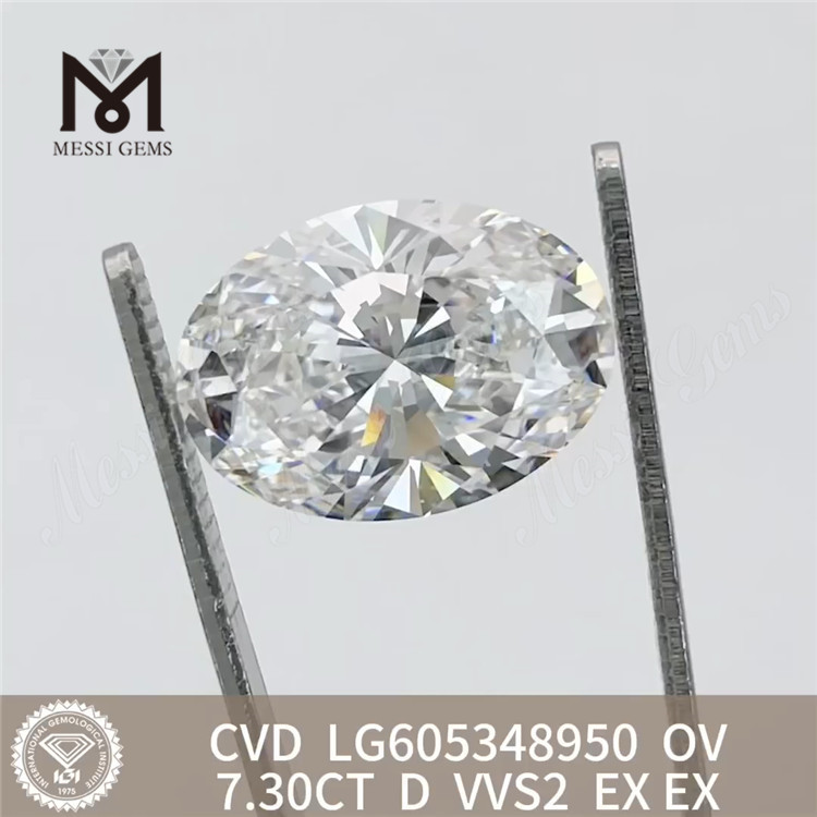7.30CT Diamond Lab OV VVS2 D color CVD LG605348950丨Messigems