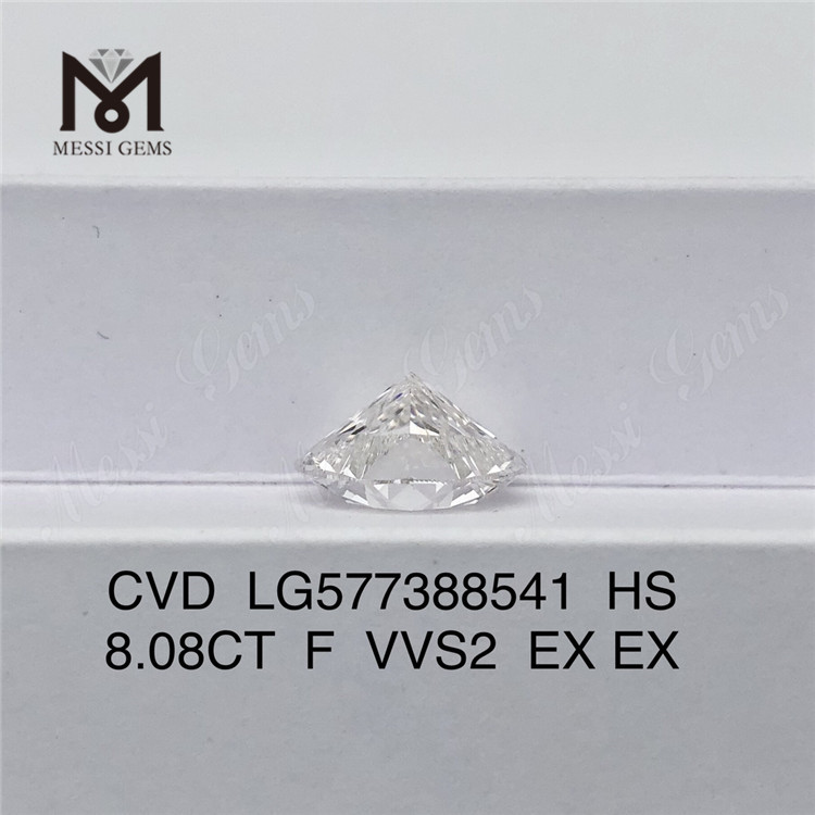 8.08ct F VVS2 Ex HS Cordis Figura CVD Fabricated Diamond LG577388541 丨 MESIGEMs