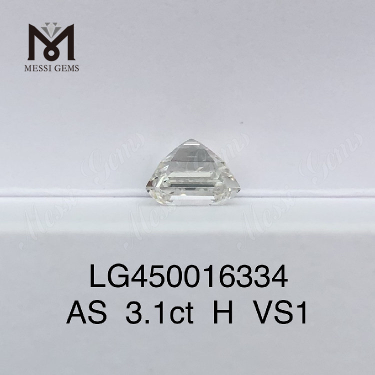 3.10ct AS CUT H VS1 lab crevit asscher diamond