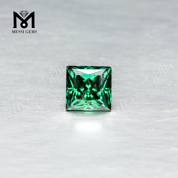 SQ^ Figura totius pretii viridis 7*7mm solutae moisssanite