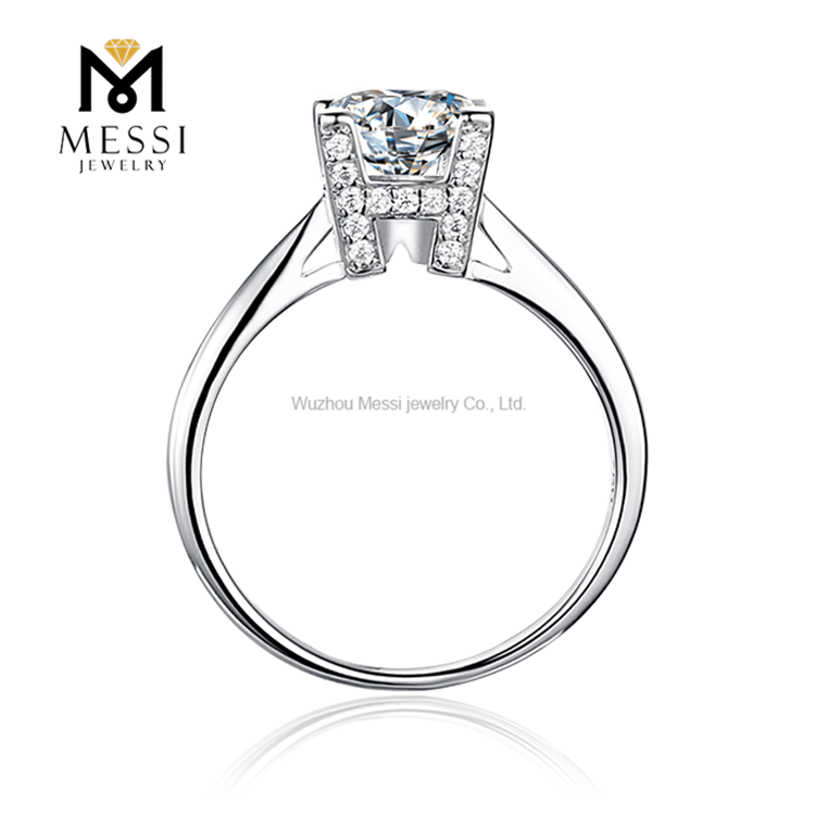 Tutus 14k 18k Aurum Plated Rings 925 Sterling Argentum Ring 1ct Moissanite Ringe