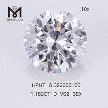 1.182CT RD D 3EX Lab crevit Adamas HPHT VS 2