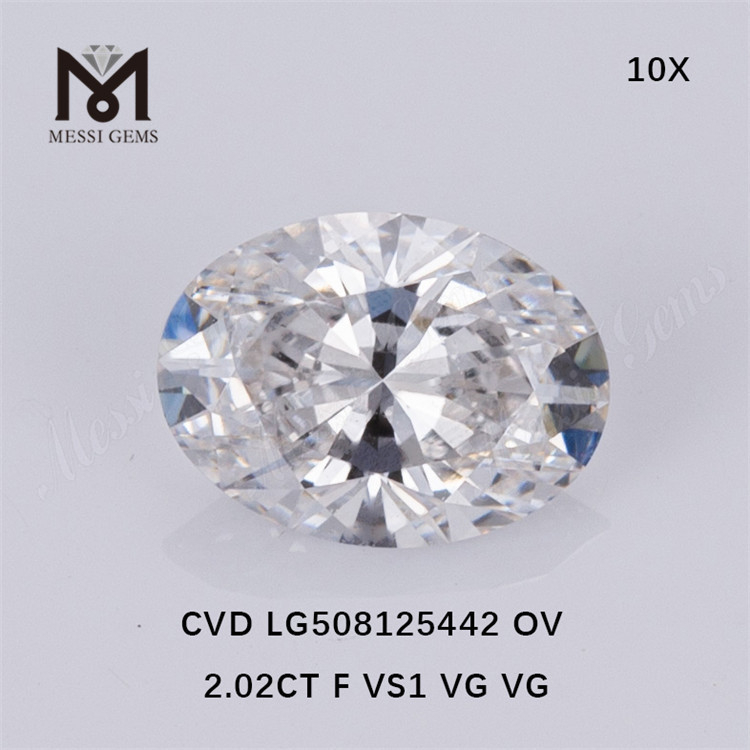 2.02CT F VS adamantibus syntheticis CVD lab adamantibus