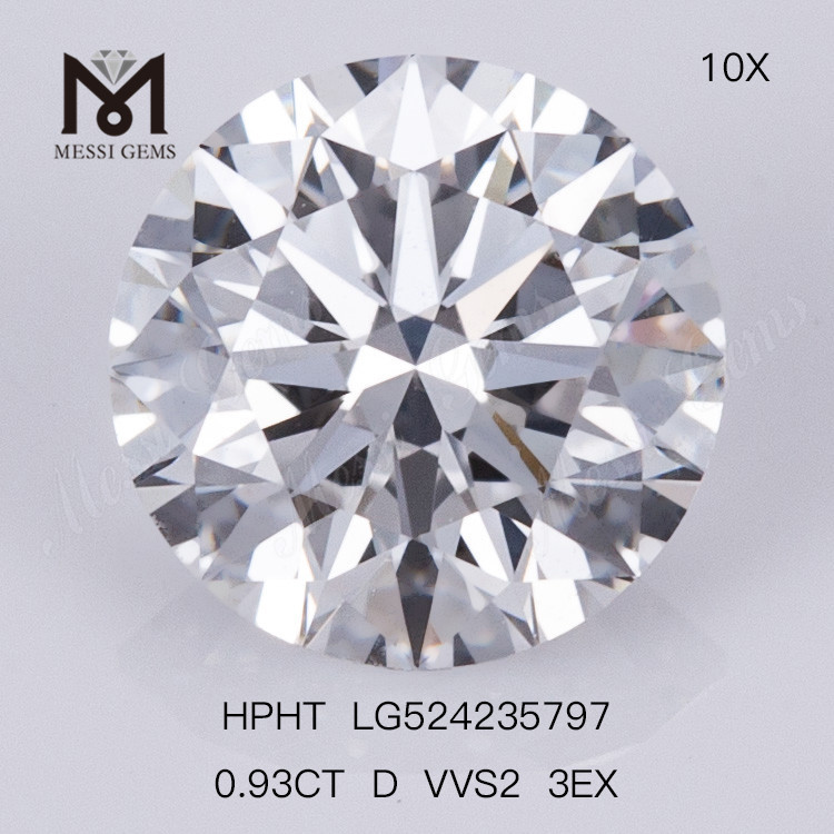 0.93ct D round solve Gemstone VVS2 Synthetic Diamond 3EX