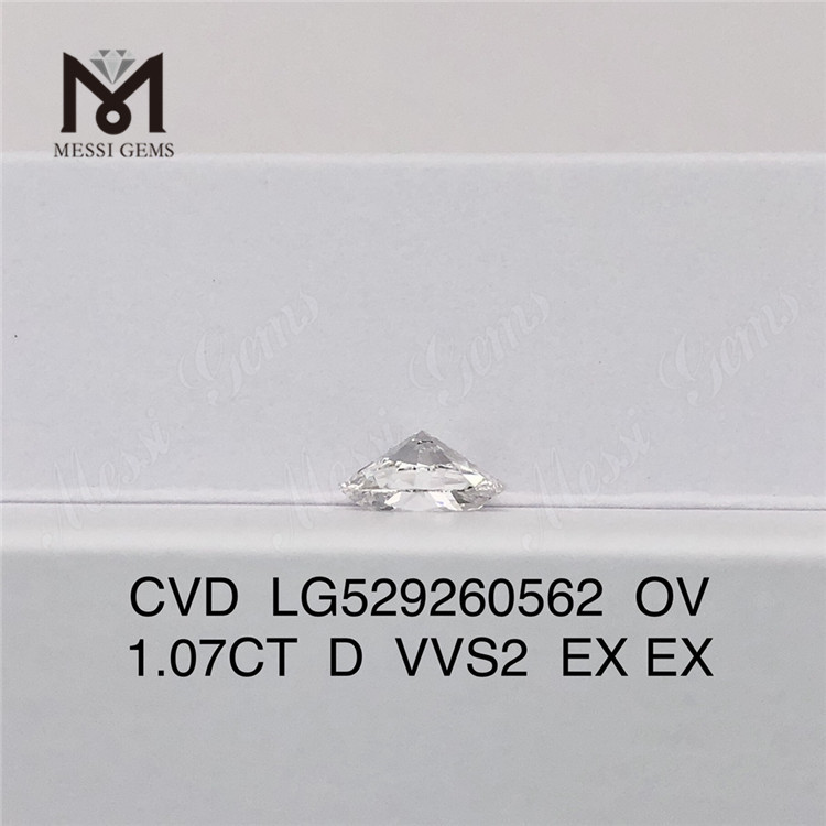 1.07ct D Vvs Lab Diamond OVAL Best Solve Lab Diamond CVD