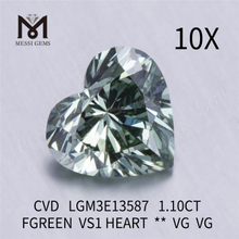 1.10CT FGREEN VS1 COR VG VG lab adamantibus fabricare CVD LGM3E13587