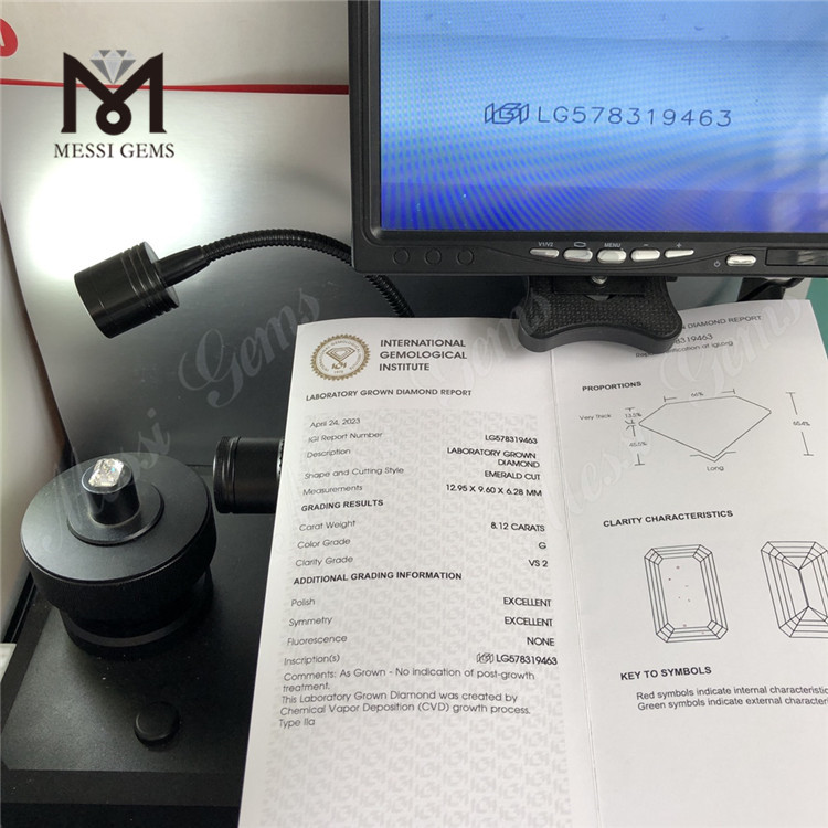 8.12CT G EM VS2 EX EX lab gemmis solutis CVD LG578319463